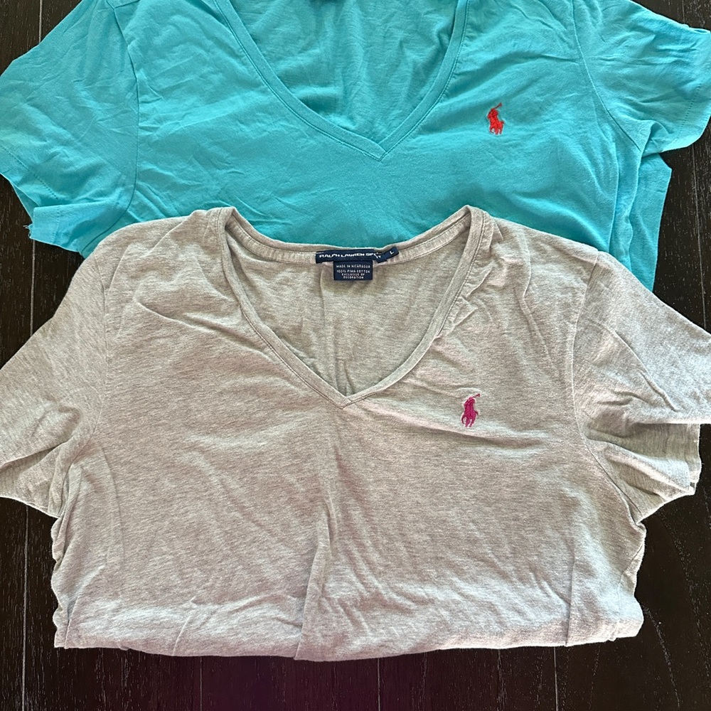 Ralph Lauren Short Sleeve Tees in Gray and Teal